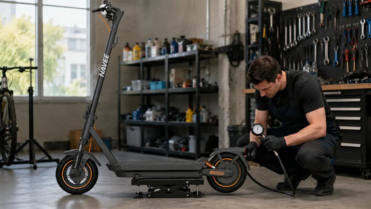 Electric scooter flat tire repair